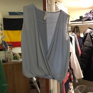 Powder Blue chiffon tank